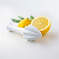 Zitrone und Zitronenpresse