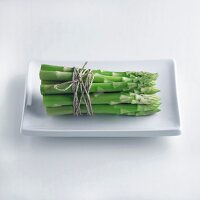 Bundle of green asparagus