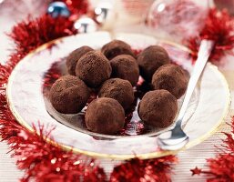 Chocolate truffles for Christmas