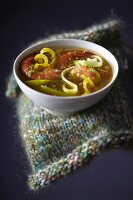Garnelen-Lauch-Suppe