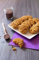 Vegan flaxseed biscuits