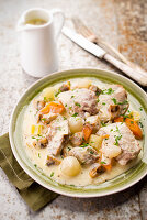 Blanquette de veau (Traditionelles Kalbsfrikasse, Frankreich)