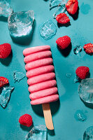Himbeer-Joghurt-Eis am Stiel