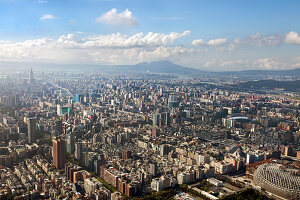 View from Taipei Financial Center, Taipei 101 skyscraper, Taiwan, Republic of China, Asia