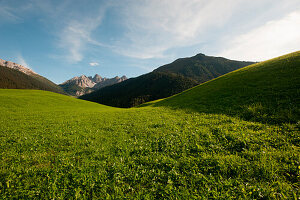Spring in the Axamer Lizum, View to Kalkkoegel, Stubai Alps, Tyrol, Austria