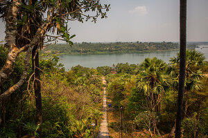 Surroundings of the southern Mekong in Champasak, Laos, Asia