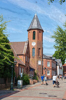 Bell tower, St. Nicolai Church, Wyk, Föhr, Scheswig-Holstein, Germany