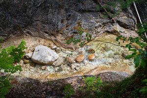 Stream with stones in Klamm, Berchtesgadener Land, Bavaria, Germany