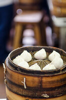 Xiao long bao (steamed dumpling) in Chenghuang Miao (City God Temple), Shanghai, China.