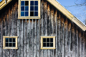 Nesbru, Norway, Cabin Door wooden, windows
