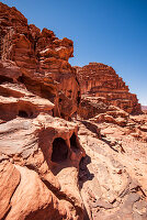 Wüstenlandschaft in Wadi Rum, Jordanien