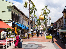  Kampong Glam district, with Masjid Sultan Mosque, Singapore, Republic of Singapore, Southeast Asia 