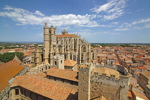  View of Saint-Just Cathedral, Narbonne, Occitanie, France 