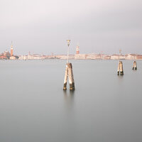 Weitblick auf den Markusplatz und die Bucht, Venedig, Venetien, Italien, Europa
