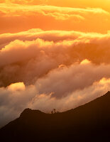 Goldene Nebelschwaden am Pico Arieiro, Madeira, Portugal