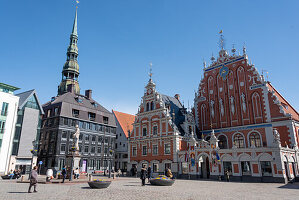  House of the Blackheads on Town Hall Square, landmark, Riga, Latvia 