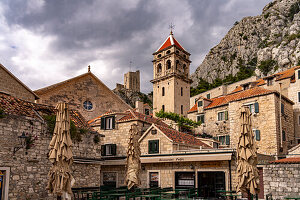  The Church of St. Michael in the old town of Omis, Croatia, Europe  