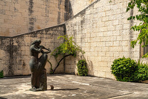  Sculpture in the courtyard of the MOMAD Museum of Modern Art in Dubrovnik, Croatia, Europe 