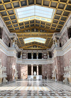  Ceiling and interior of the Walhalla in Donaustauf near Regensburg, Bavaria, Germany 