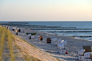  Beach at the Baltic Sea resort of Ahrenshoop, Fischland-Darß, Mecklenburg-Western Pomerania, Germany 