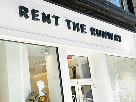 Rent The Runway retail store, building exterior, West 15th Street, Chelsea, New York City, New York, USA