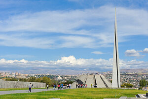 Armenian Genocide memorial complex on the hill of Tsitsernakaberd at Yerevan, Armenia, Eurasia