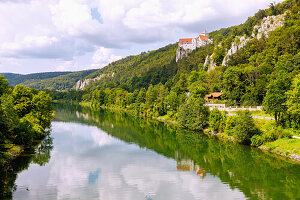  Prunn Castle above the Altmühl in the Altmühl Valley in Lower Bavaria in Germany 