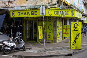  Cambio money exchange shop in the city center, Port Louis, Port Louis, Mauritius, Indian Ocean 