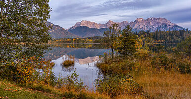  In autumn at Barmsee, Krün, Bavaria, Germany 