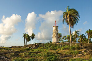 Dreyfus Tower, remains of the penal colony, Pointe des Roches (Rock Headland), Kourou,French Guiana,overseas department and region of France,Atlantic coast of South America