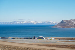  View of the airport of Longyearbyen, Spitsbergen, Svalbard, Norway, Arctic 