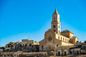 Matera Cathedral in the Sassi di Matera, the historic center of Matera, Basilicata, Italy.