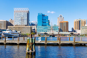  Inner Harbor with Historic Ships Baltimore in Baltimore, Maryland, USA 