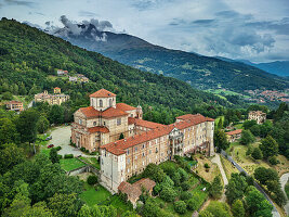  Santuario Graglia Monastery, Madonna di Loreto, Biella, Alpi Biellesi, Valais Alps, Piedmont, Italy 