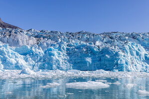 Gletscher mit Eisschollen, Evighedsfjorden (Ewigkeitsfjord), Queqatta, Grönland, Europa