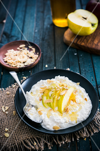 Cottage Cheese With Apples Roasted License Images